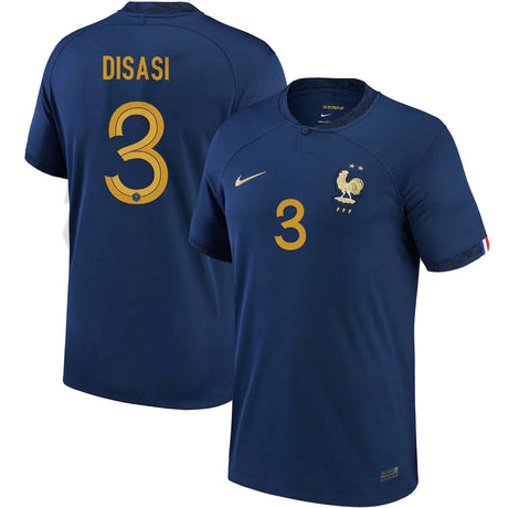 Axel Disasi France 3 FIFA World Cup Jersey - Kit Captain