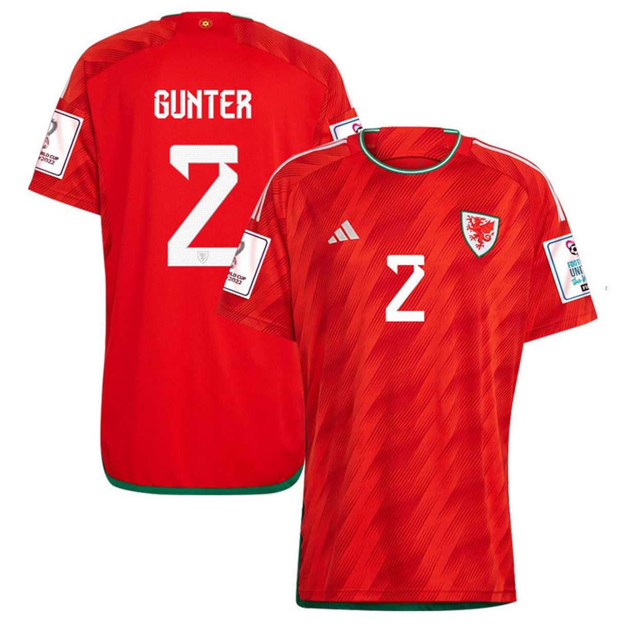 Chris Gunter Wales 2 Fifa World Cup Jersey - Kit Captain