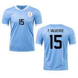 Federico Valverde Uruguay 15 FIFA World Cup Jersey - Kit Captain