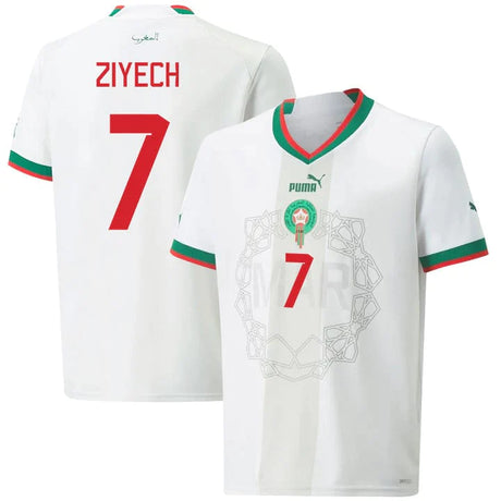 Hakim Ziyech Morocco 7 FIFA World Cup Jersey - Kit Captain