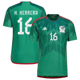 Hector Herrera Mexico 16 FIFA World Cup Jersey - Kit Captain