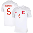 Jan Bednarek Poland 5 FIFA World Cup Jersey - Kit Captain