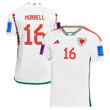 Joe Morrell Wales 16 Fifa World Cup Jersey - Kit Captain