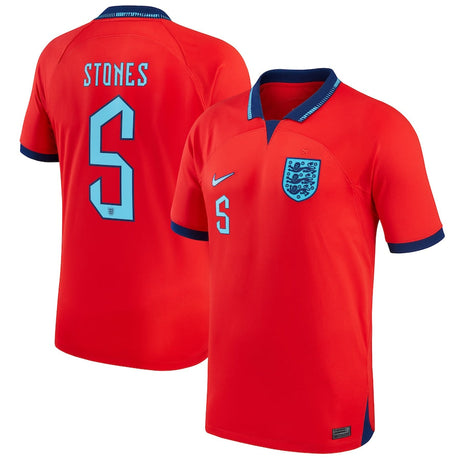 John Stones England 5 FIFA World Cup Jersey - Kit Captain