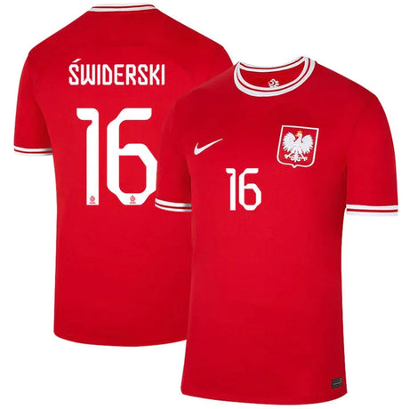 Karol Świderski Poland 16 FIFA World Cup Jersey - Kit Captain