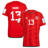 Kieffer Moore Wales 13 Fifa World Cup Jersey - Kit Captain