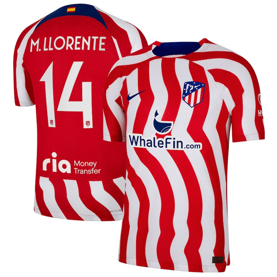 Marcos Llorente Atletico Madrid 14 Jersey - Kit Captain