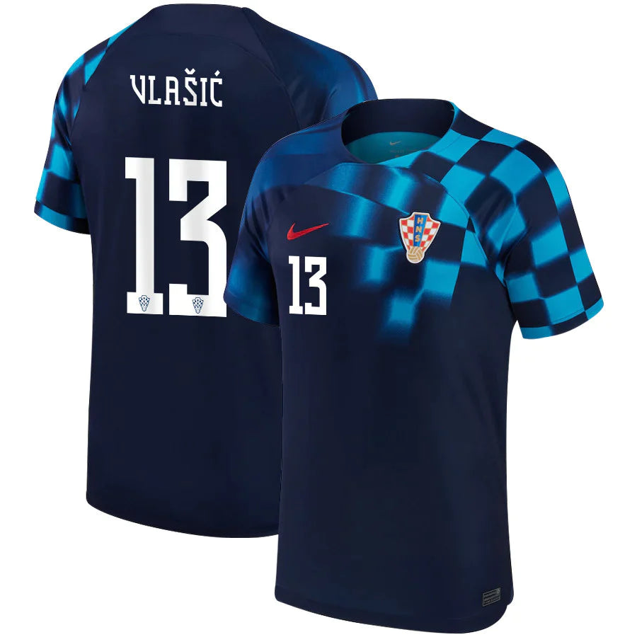 Nikola Vlasic Croatia 13 FIFA World Cup Jersey - Kit Captain