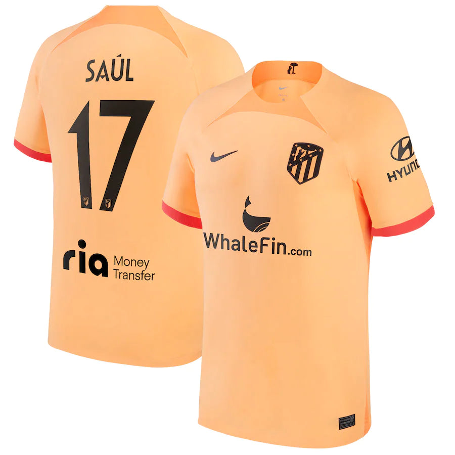 Saul Atletico Madrid 17 Jersey - Kit Captain