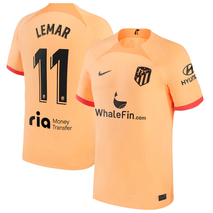 Thomas Lemar Atletico Madrid 11 Jersey - Kit Captain