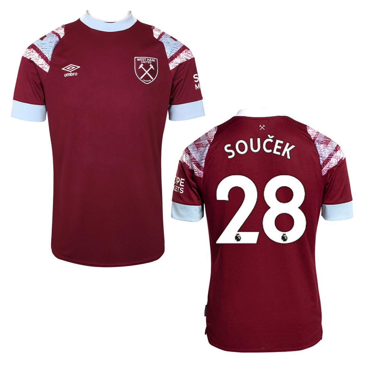 Tomas Soucek West Ham 28 Jersey - Kit Captain