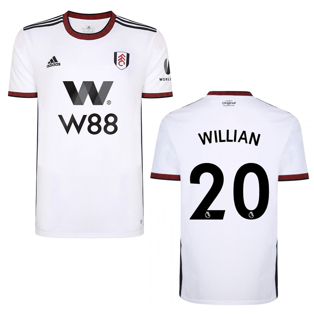 Willian Fulham 20 Jersey - Kit Captain