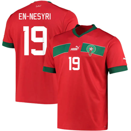 Youssef En-Nesyri Morocco 19 FIFA World Cup Jersey - Kit Captain