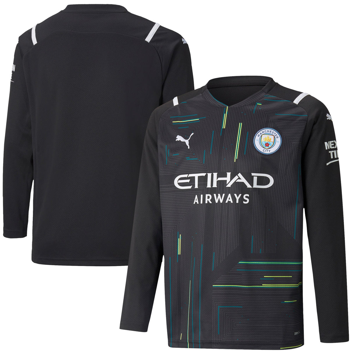 Manchester City Goalkeeper Shirt 2021-22-Kids-Long Sleeve - Kit Captain