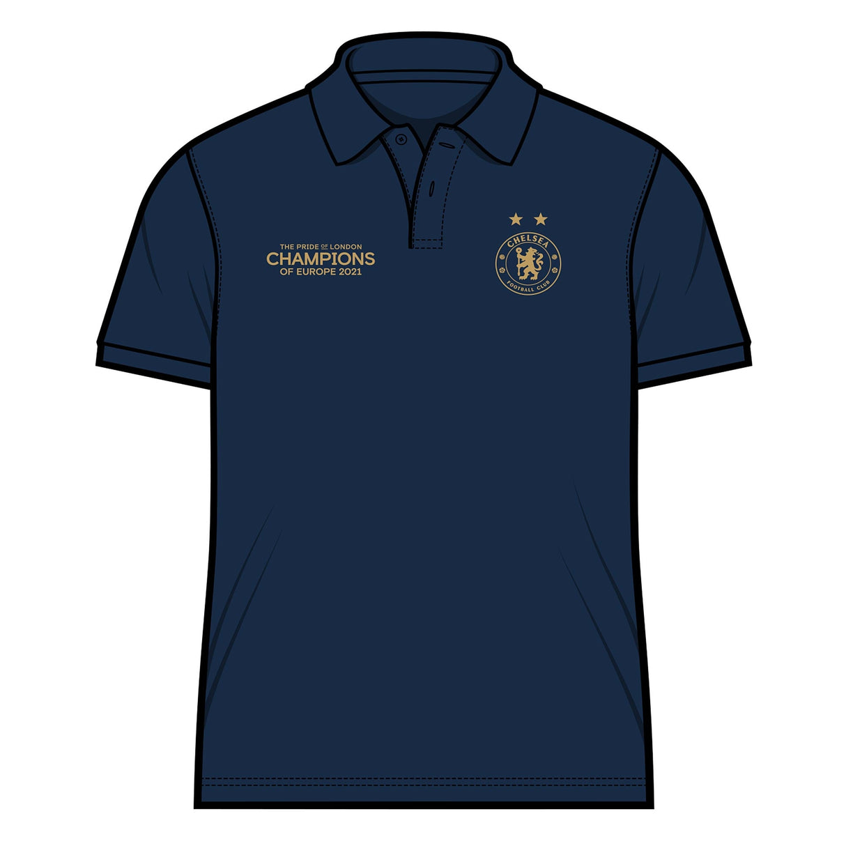 Chelsea 2021 Champions Polo - Navy - Adults - Kit Captain