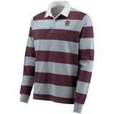 England Rugby Striped Long Sleeve Rugby Shirt - Kit Captain