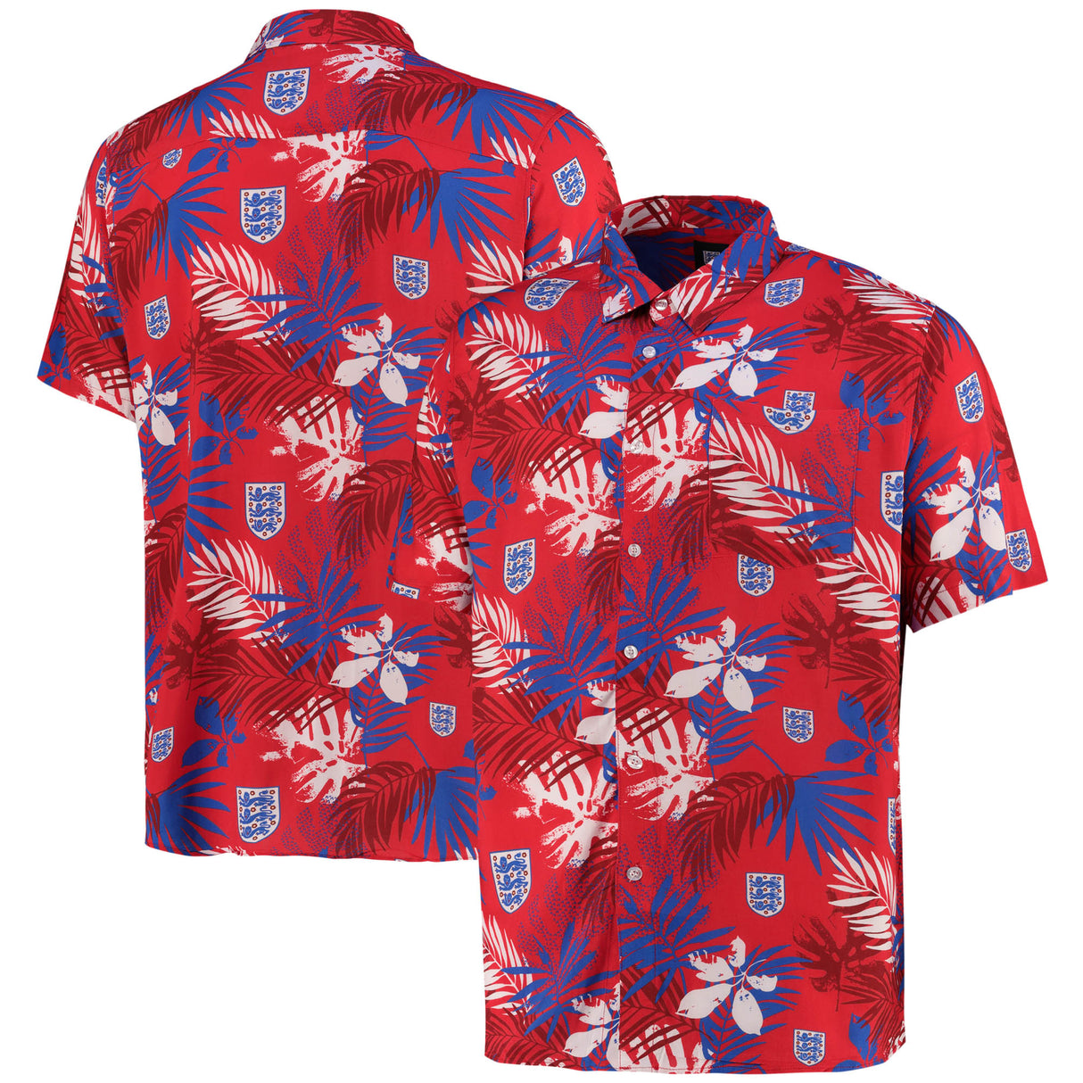 England Hawaiian Shirt - Red - Mens - Kit Captain