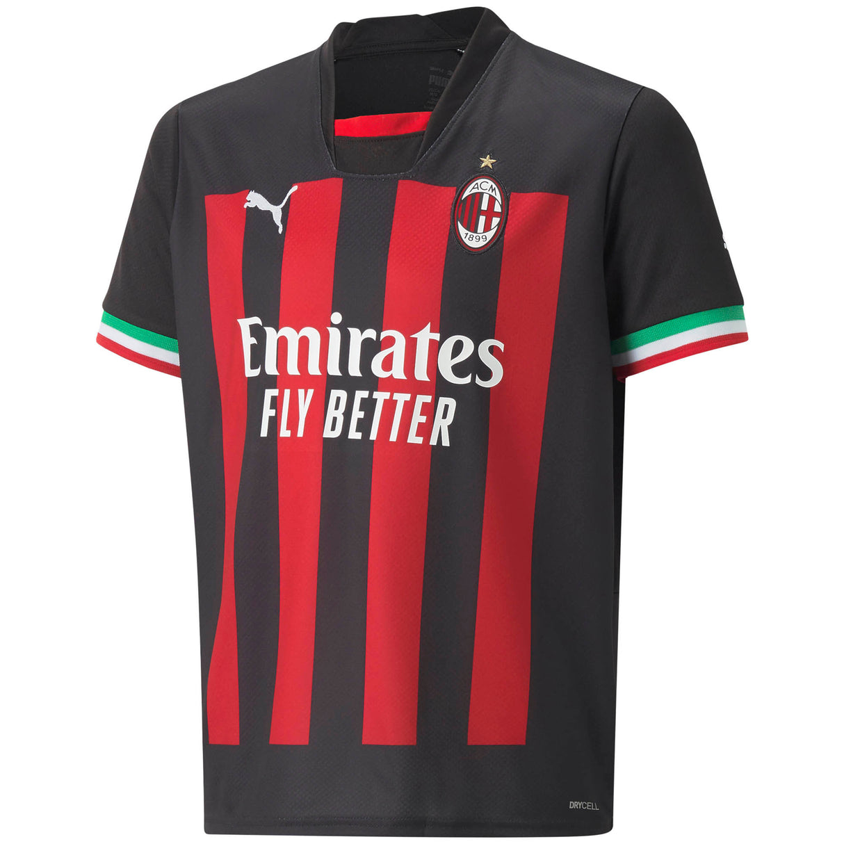 AC Milan Home Shirt 2022-23 - Kids - Kit Captain