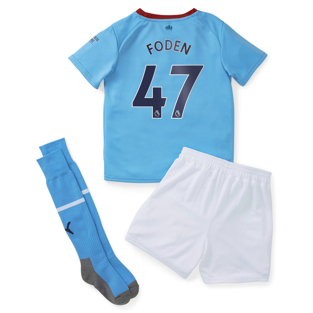 Manchester City Home Minikit 2022-23 with Foden 47 printing - Kit Captain