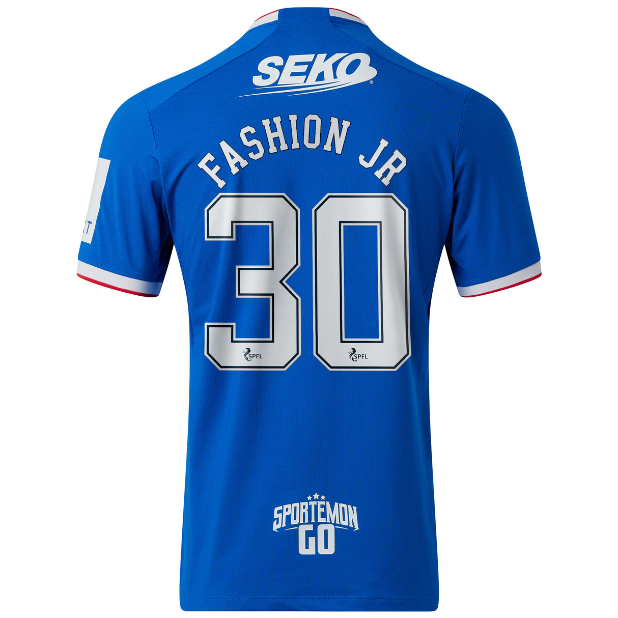 Glasgow Rangers Home Pro Shirt 2022-23 with Fashion Jr 30 printing - Kit Captain