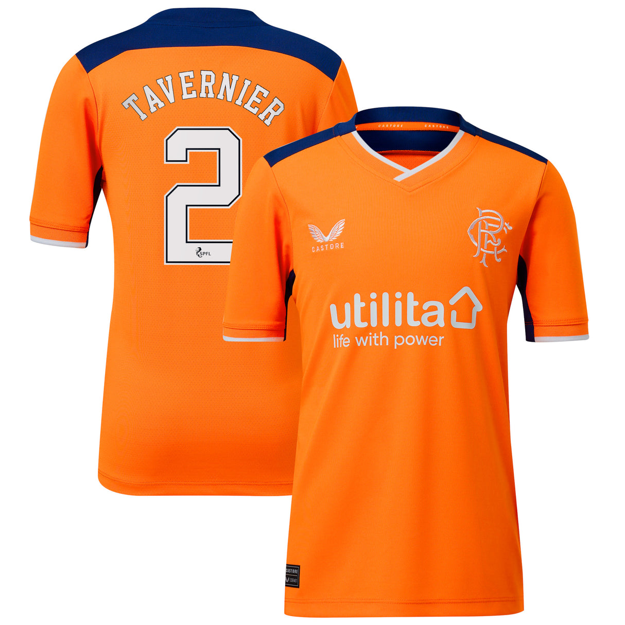 Glasgow Rangers Third Shirt 2022-23 - Kids with Tavernier 2 printing - Kit Captain