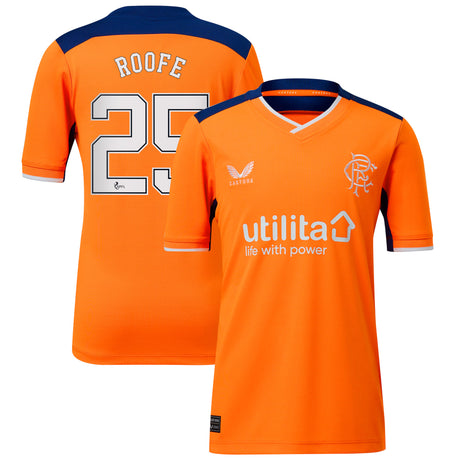 Glasgow Rangers Third Shirt 2022-23 - Kids with Roofe 25 printing - Kit Captain