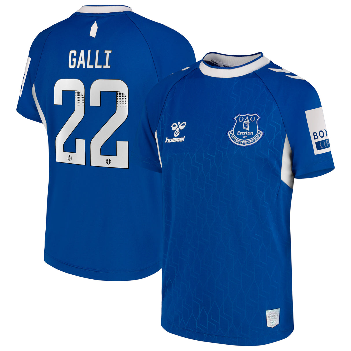 Everton WSL Home Shirt 2022-23 - Kids with Galli 22 printing - Kit Captain