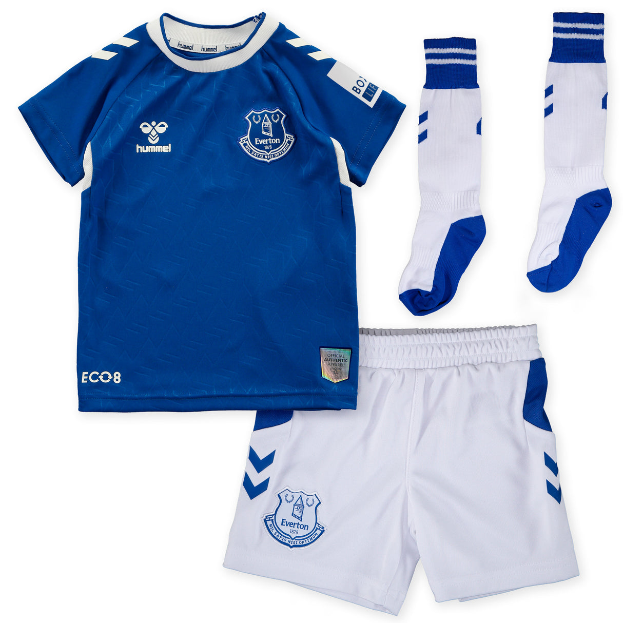 Everton Home Infant Kit 2022-23 with McNeil 7 printing - Kit Captain