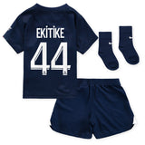 Paris Saint-Germain Home Stadium Kit 2022-23 - Infants with Ekitike 44 printing - Kit Captain