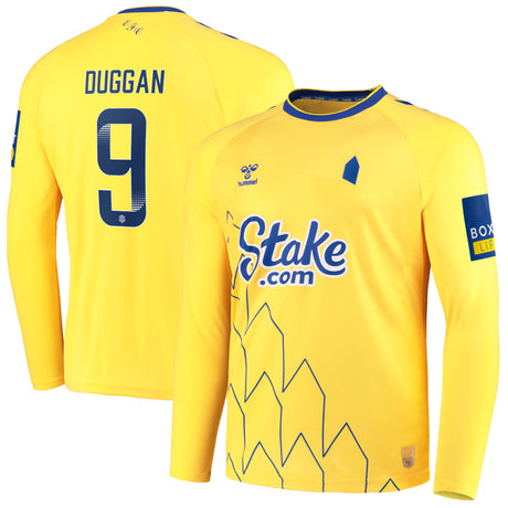 Everton WSL Third Shirt 2022-23 - Long Sleeve with Duggan 9 printing - Kit Captain