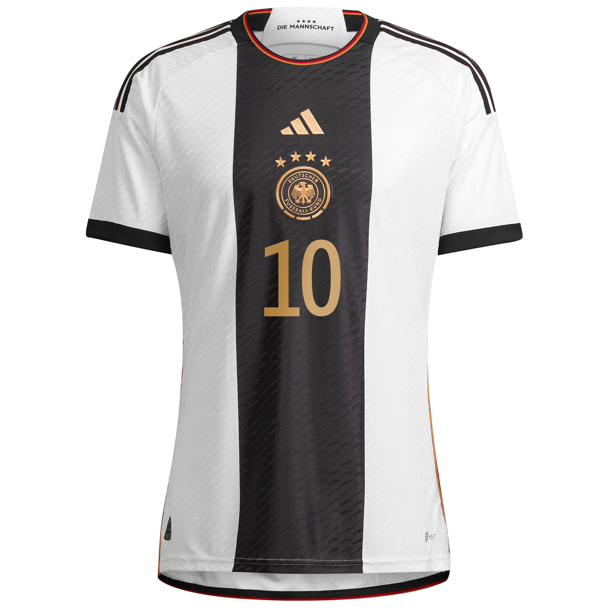 Germany Home Authentic Shirt with Gnabry 10 printing - Kit Captain