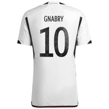 Germany Home Authentic Shirt with Gnabry 10 printing - Kit Captain