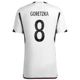 Germany Home Authentic Shirt with Goretzka 8 printing - Kit Captain