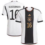 Germany Home Shirt with Klostermann 16 printing - Kit Captain