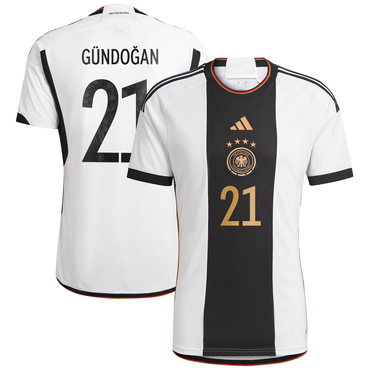 Germany Home Shirt with Gündogan 21 printing - Kit Captain