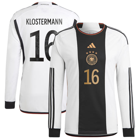 Germany Home Shirt - Long Sleeve with Klostermann 16 printing - Kit Captain