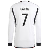 Germany Home Shirt - Long Sleeve with Havertz 7 printing - Kit Captain