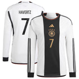 Germany Home Shirt - Long Sleeve with Havertz 7 printing - Kit Captain