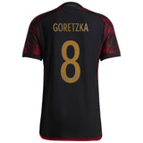 Germany Away Authentic Shirt with Goretzka 8 printing - Kit Captain