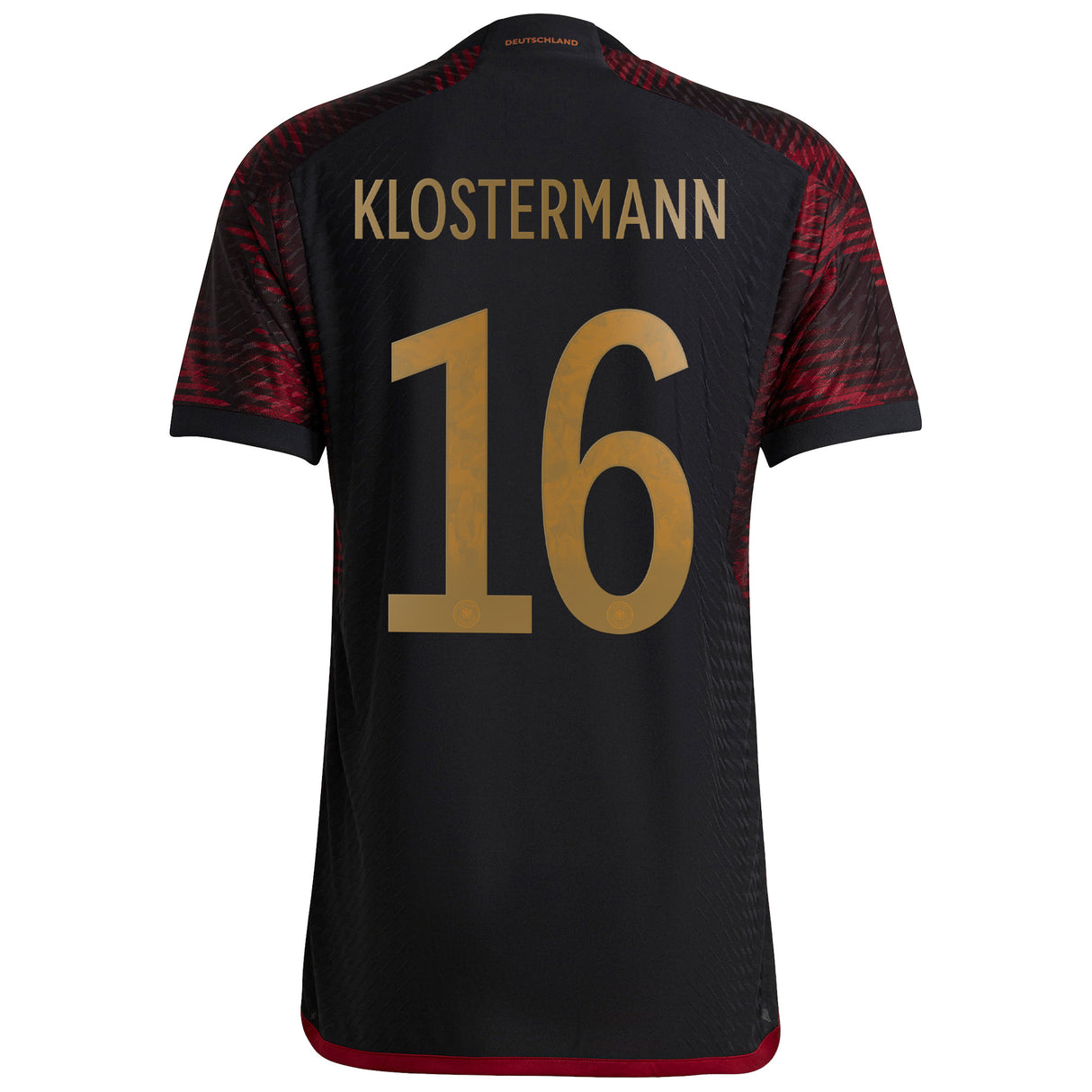 Germany Away Authentic Shirt with Klostermann 16 printing - Kit Captain