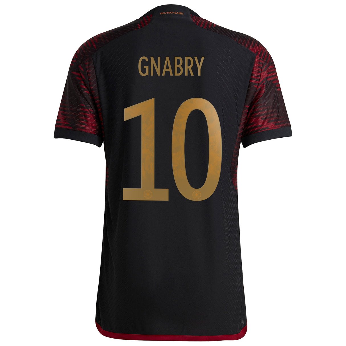 Germany Away Authentic Shirt with Gnabry 10 printing - Kit Captain