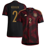 Germany Away Authentic Shirt with Rüdiger 2 printing - Kit Captain