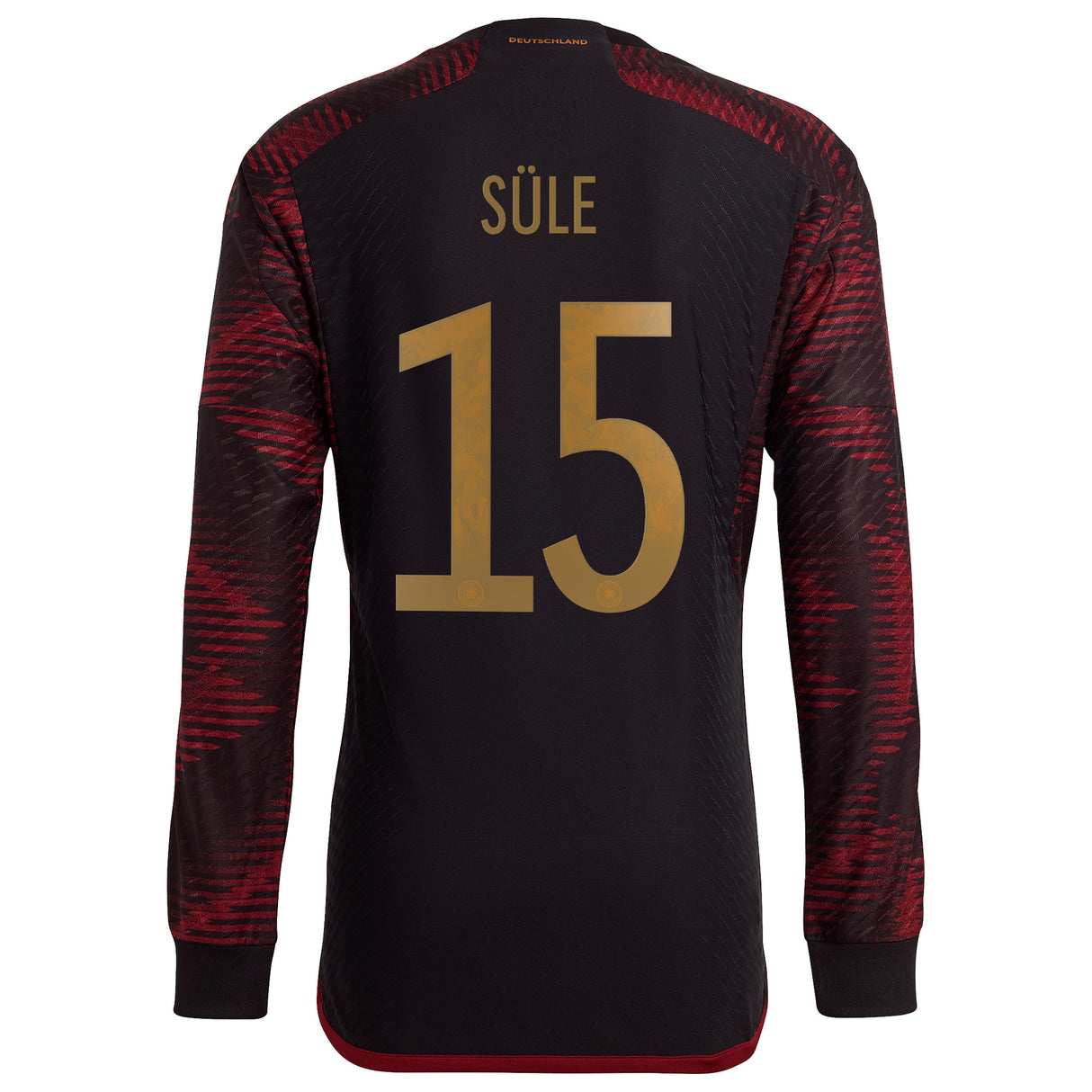 Germany Away Authentic Shirt - Long Sleeve with Süle 15 printing - Kit Captain