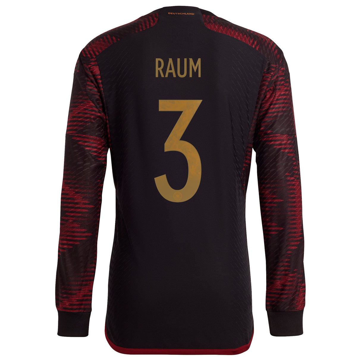 Germany Away Authentic Shirt - Long Sleeve with Raum 3 printing - Kit Captain