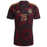 Germany Away Shirt with Schlotterbeck 23 printing - Kit Captain