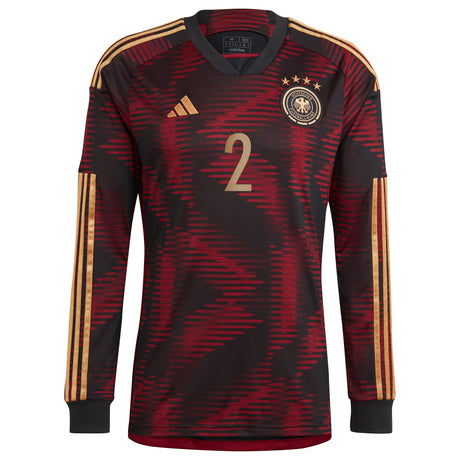 Germany Away Shirt - Long Sleeve with Rüdiger 2 printing - Kit Captain