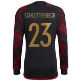 Germany Away Shirt - Long Sleeve with Schlotterbeck 23 printing - Kit Captain