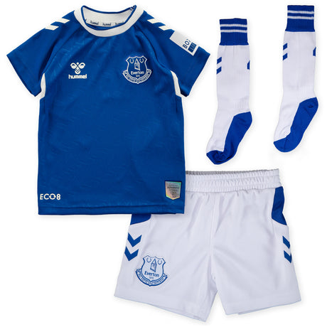 Everton Home Infant Kit 2022-23 with Gana 27 printing - Kit Captain