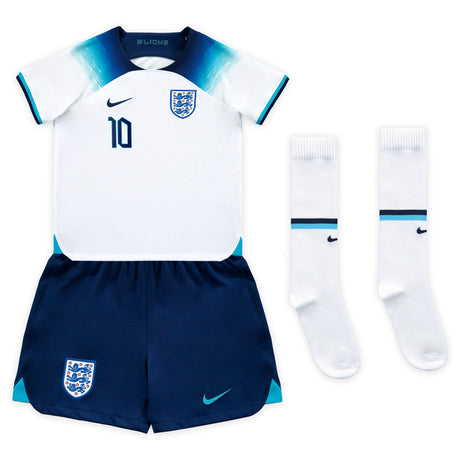 England Home Stadium Kit 2022 - Little Kids with Sterling 10 printing - Kit Captain