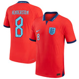 England Away Match Shirt 2022 with Henderson 8 printing - Kit Captain